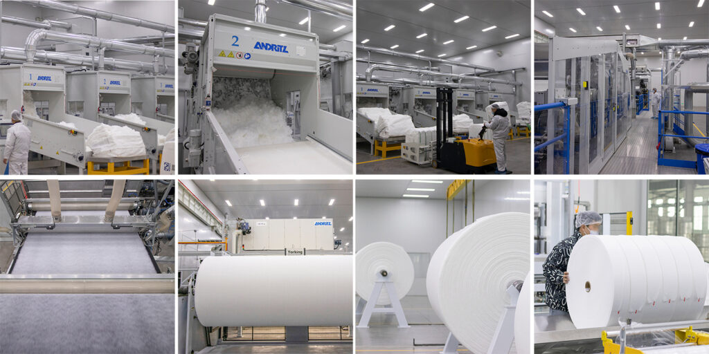 Spunlace Nonwoven ishlab chiqarish jarayoni